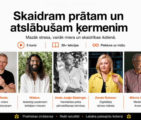 Kursu komplekts skaidram prātam un atslābušam ķermenim